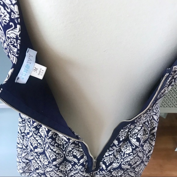 Francesca’s Jun & Ivy Damask Fit & Flare Dress - Picture 4 of 6